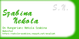 szabina nekola business card
